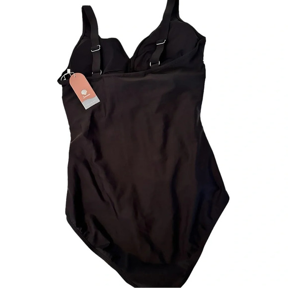 NWT Women’s Tummy Control Summer Swimsuit Adjustable Straps Retro Ruched Vintage - Picture 5 of 7